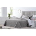 Bedspread Smart Gris 250x270 cm velvet