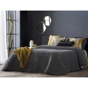 Bedspread Nantes Gris 270x270 cm velvet