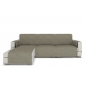Sofa cover Longue for corner sofa, beige velour