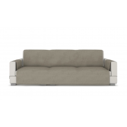 Sofa cover for three-seater sofa, beige velour