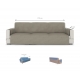 Sofa cover for three-seater sofa, beige velour