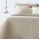 Bedspread Naroa Beig 270x270 cm velvet
