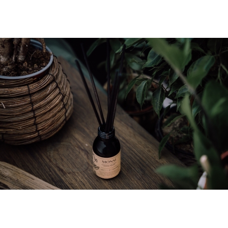 Home fragrance with sticks Monsi, Black Amber and Wild Violet, 100ml