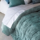 Bedspread Detroit Menta 250x270 cm velvet