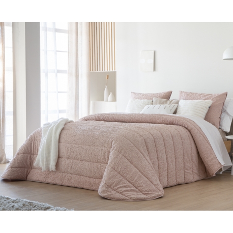 Lovatiesė Adara Rose 250x270 cm, su 2 pagalvėlių užvalkalais, velvetas