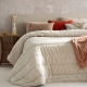 Bedspread Lulu Beig 250x270 cm velvet