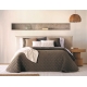 Bedspread Naroa Marron 250x270 cm velvet