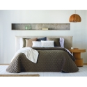 Bedspread Naroa Marron 270x270 cm velvet